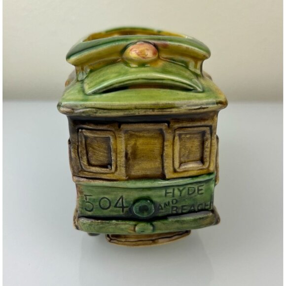 San Francisco E.F. Clements EFCCO Trolley Car Ceramic Pottery Planter Japan READ - Picture 4 of 16